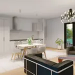 Cloud 119 cabin kitchen and living area