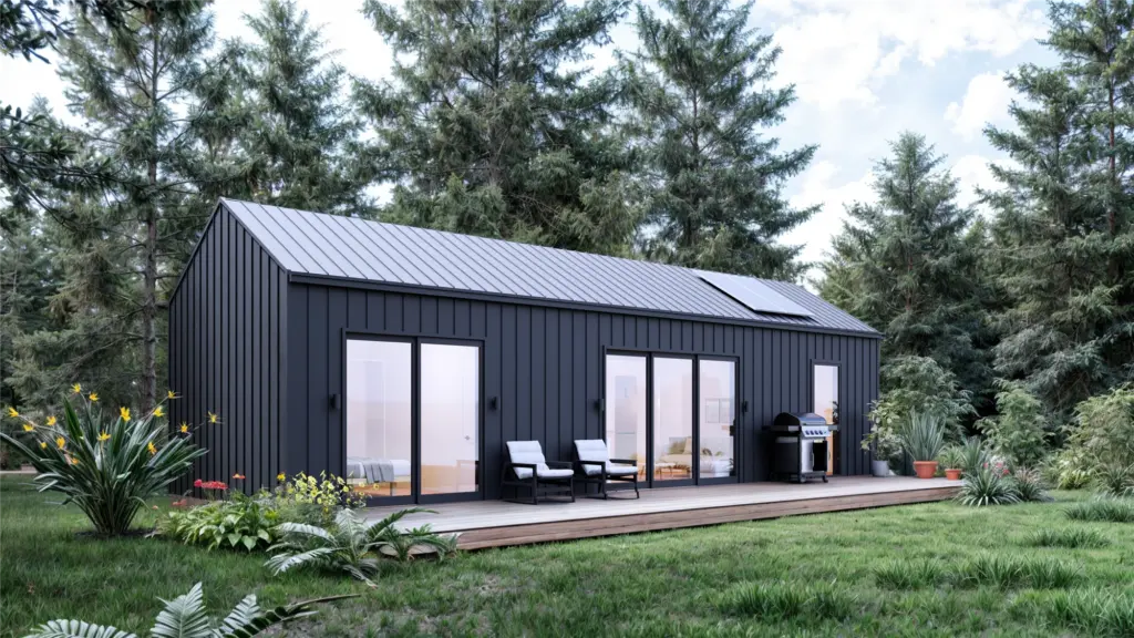 Cosy 48 exterior front angle