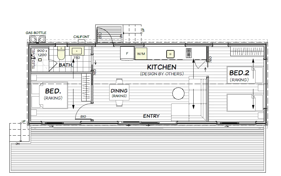 Cosy 48 floor plan option 1