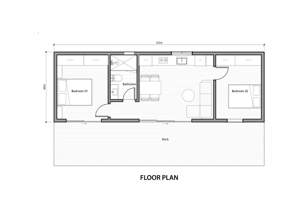 Cosy 48 floor plan option 2