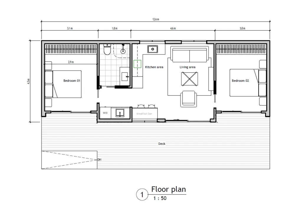 Koru 57 floor plan option 2
