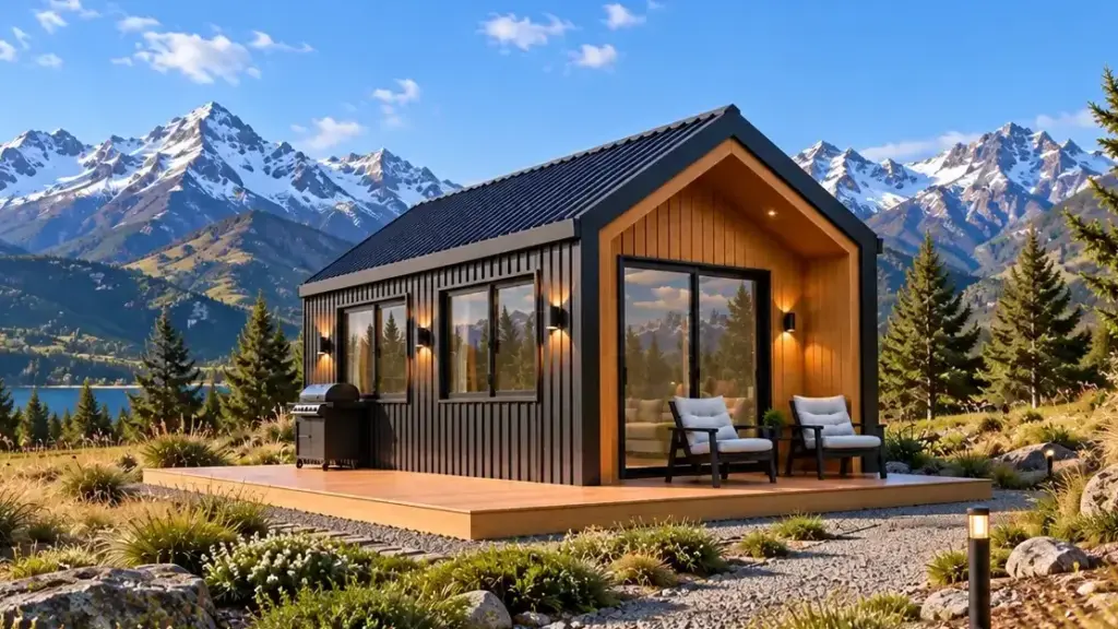Alpine 24M2 cabin by the lake