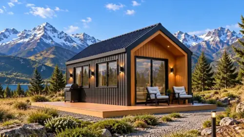 Alpine 24M2 cabin by the lake
