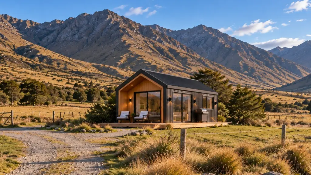 Alpine 36 cabin 1 bedroom with mountains