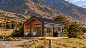 Alpine 36 cabin 1 bedroom with mountains