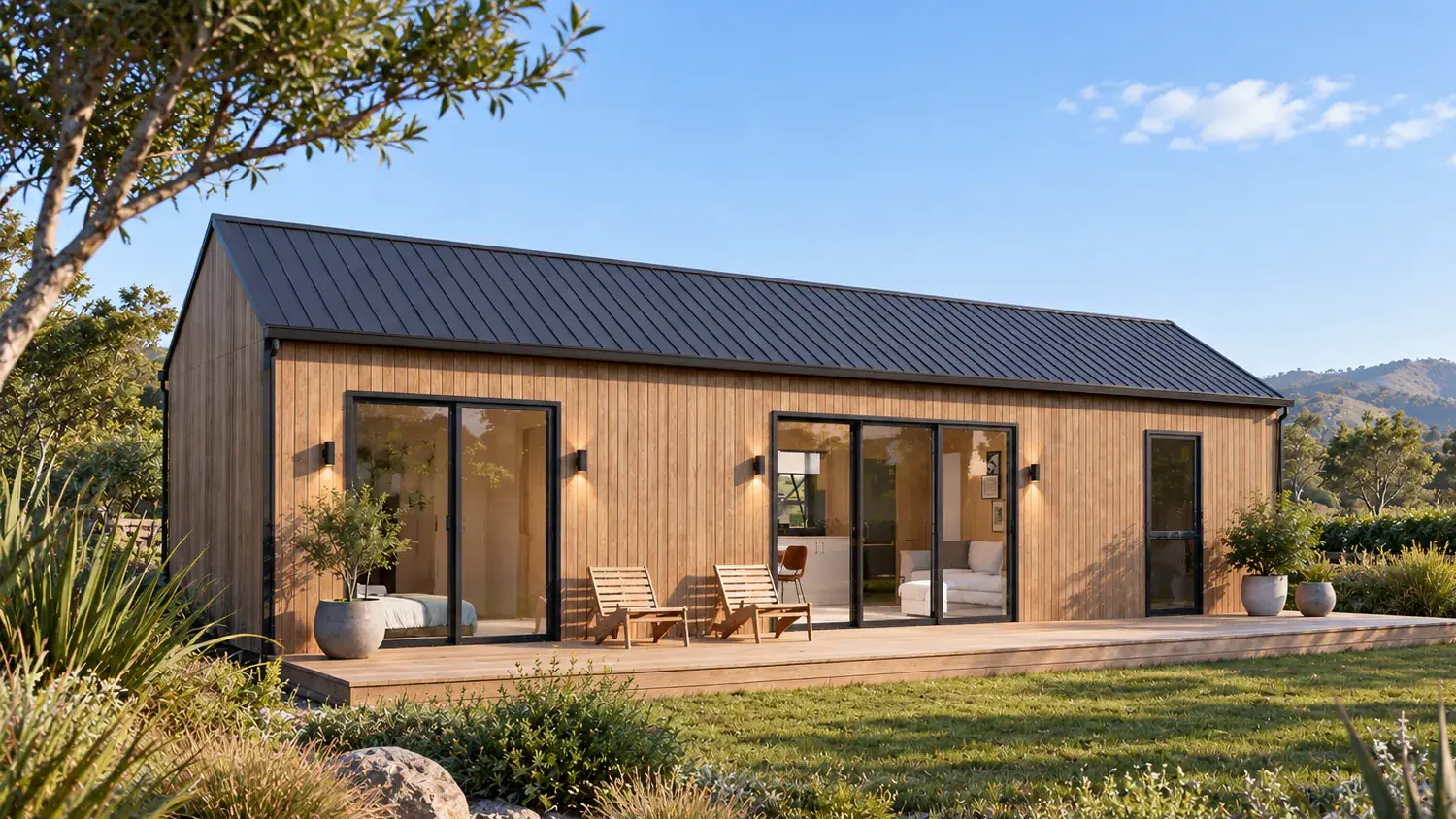 coastal 48 one bedroom transportable bach exterior