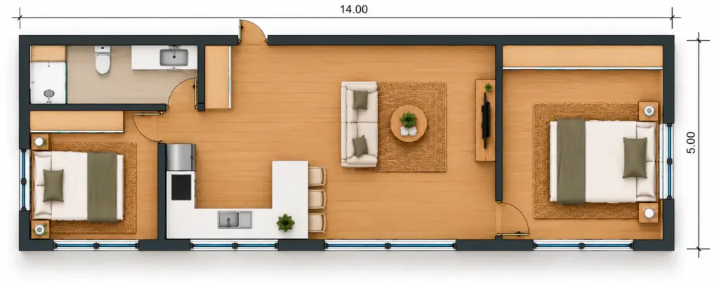 Frontier 70 floor plan
