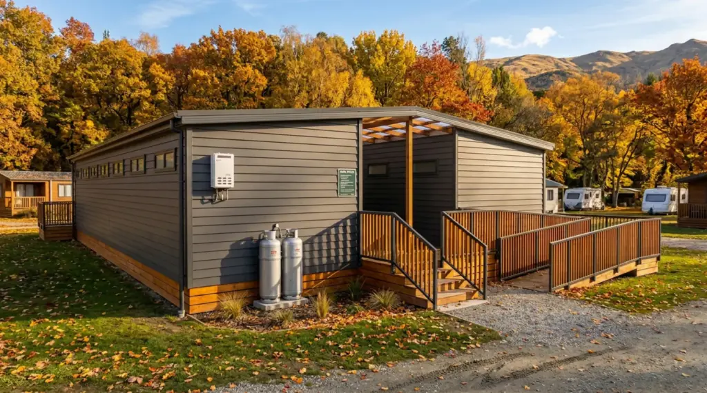 Transportable ablution block for Campgrounds and holiday parks