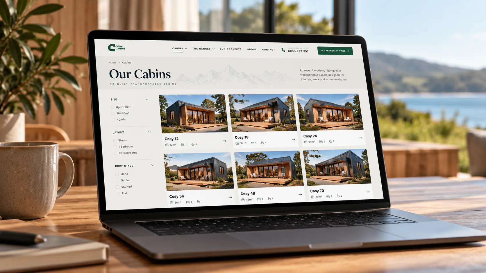 choose your cabin model online