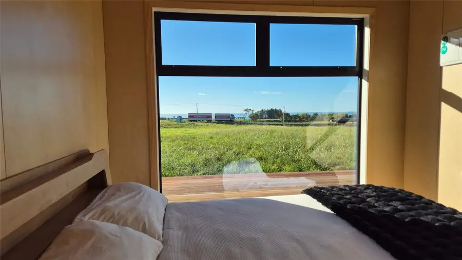 Bedroom interior inside a Cosy Cabins transportable home