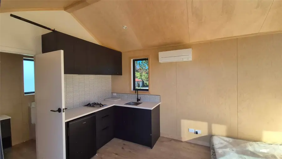 Modern kitchen inside a Cosy Cabins transportable home