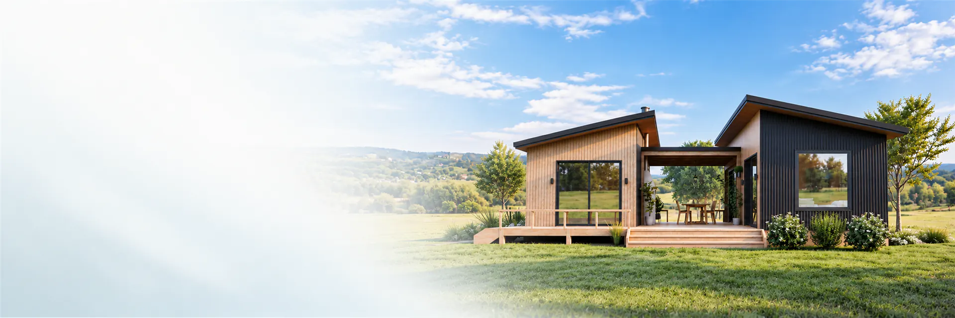 Duo transportable home built from two modules