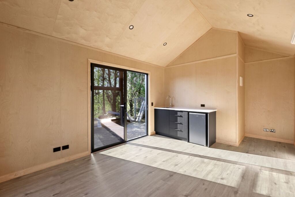 Kitchenette in a custom transportable office cabin