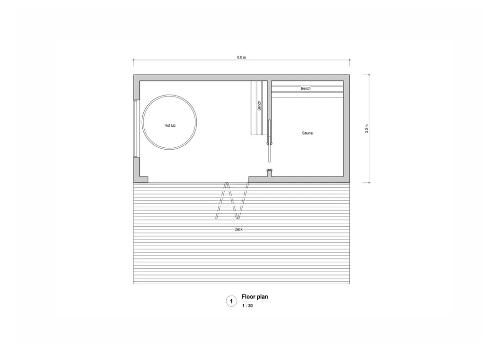 Hot Tub / Sauna floor plan