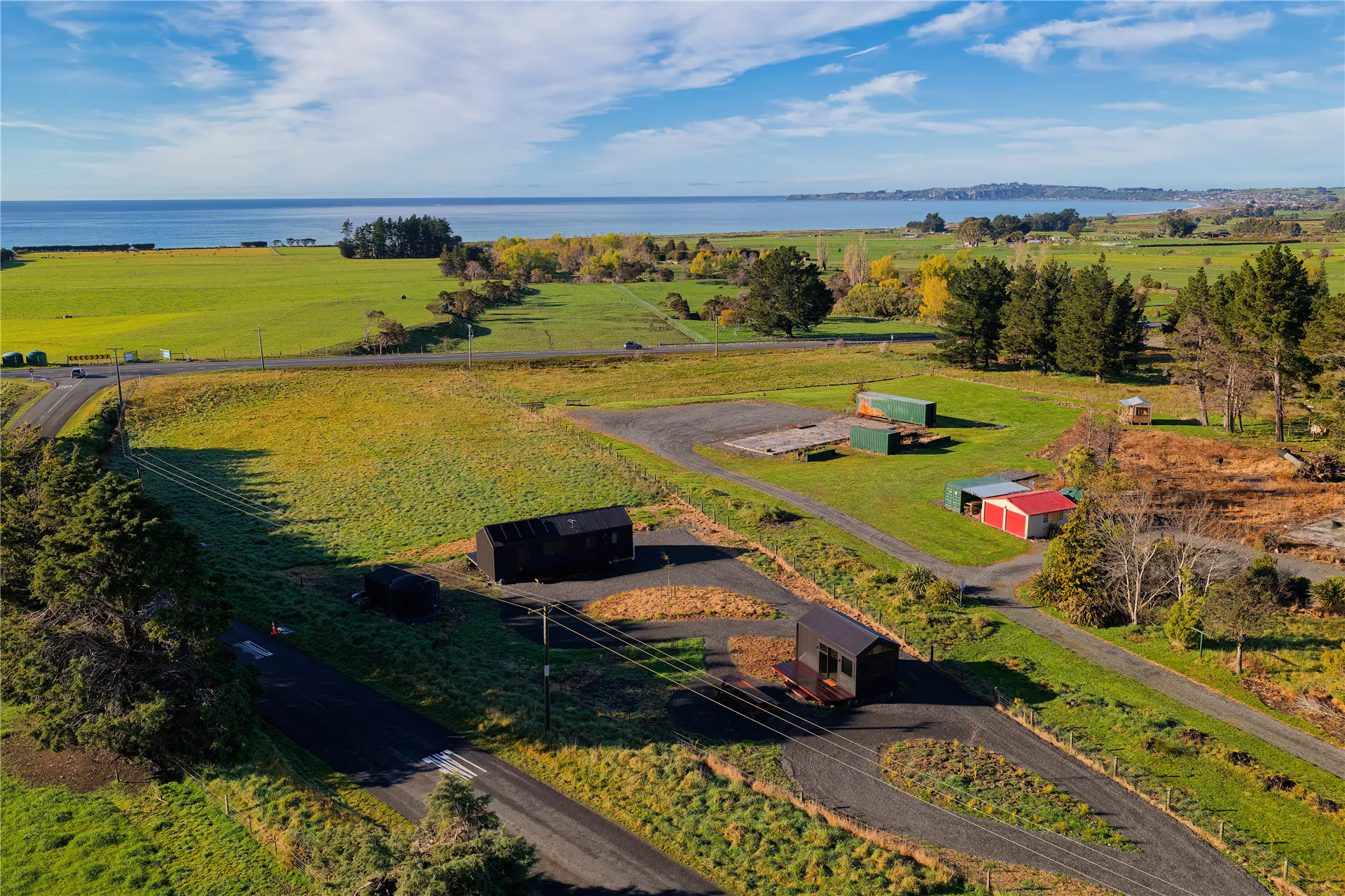 kaikoura farm stay aerial coastal views nz