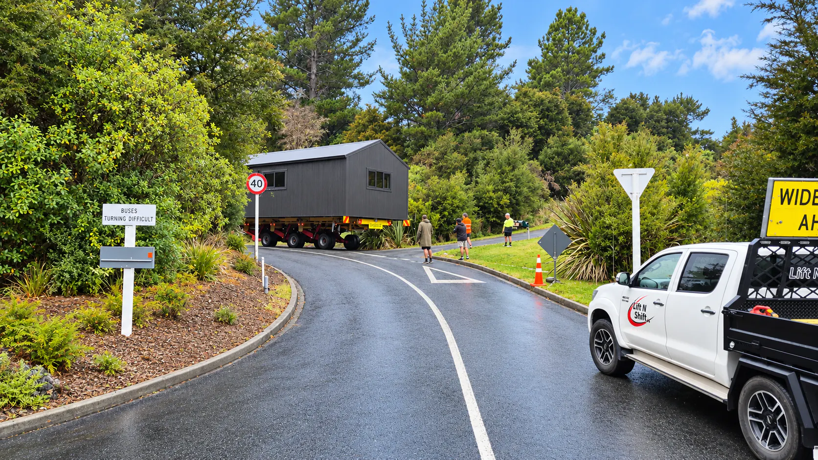 oversize bach transport forest road sandy bay motueka nz