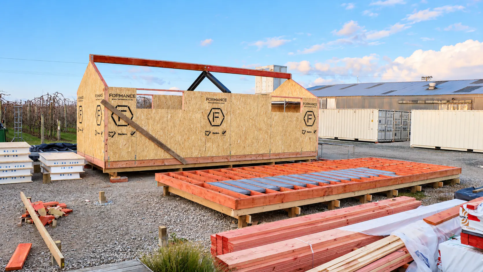 prefab office cabin timber frame construction nz