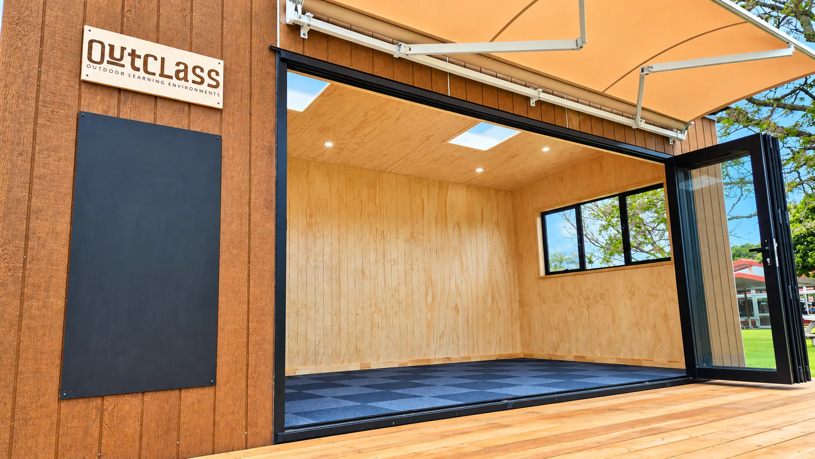 tikipunga outclass learning studio interior blackboard